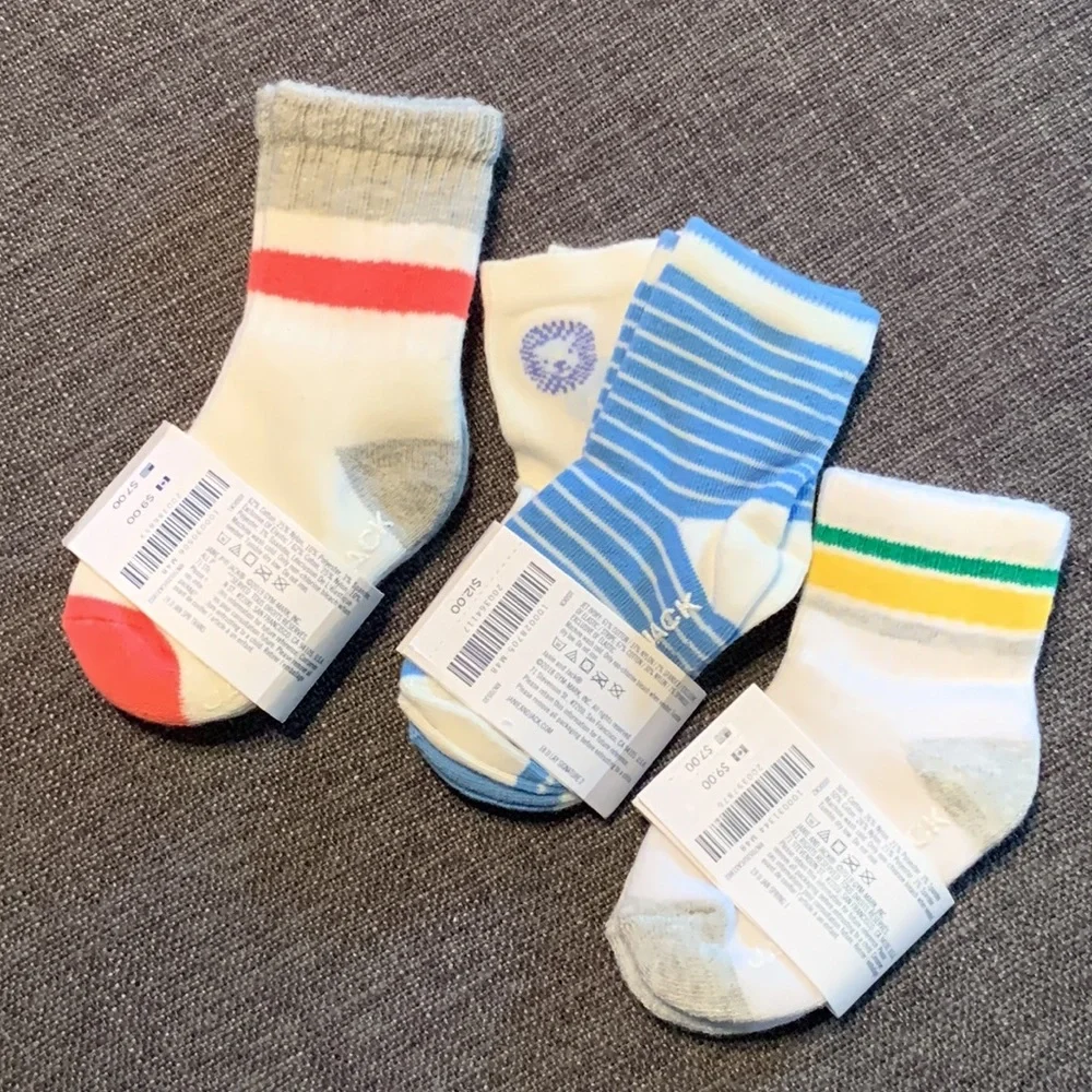 Janie and Jack Baby Boy Bundle 4 Pair of Socks